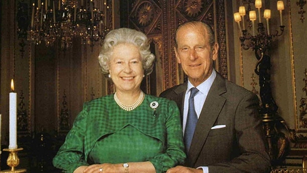 The Queen and Duke of Edinburgh in 1997 on the occasion of their golden wedding anniversary