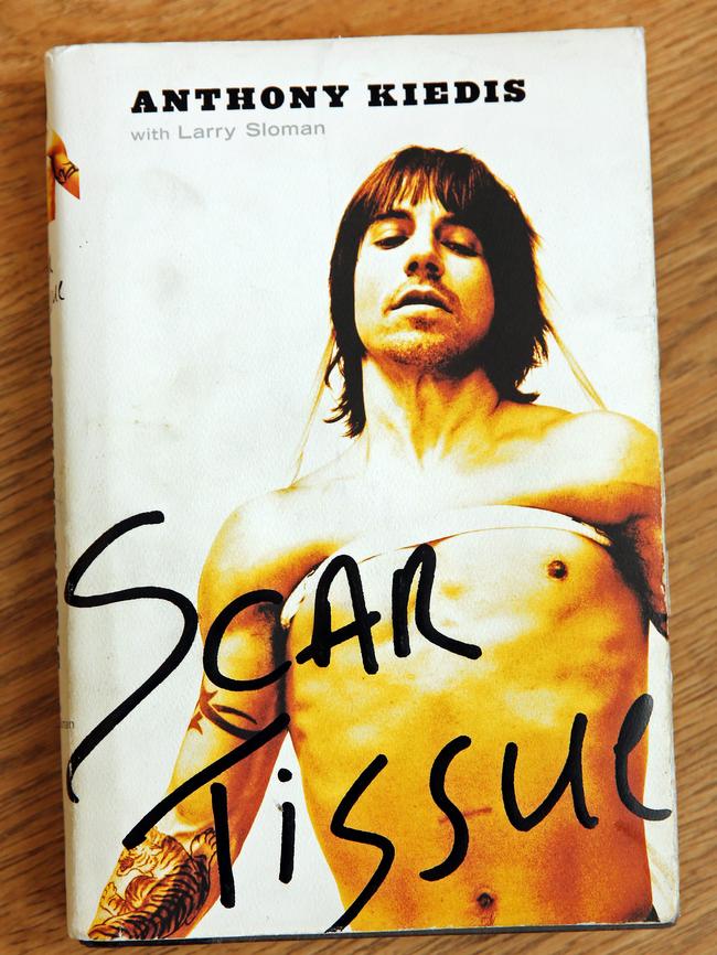 <b>Red Hot Chili Peppers book:</b> I read this on the trip over to interview Anthony Kiedis in LA. I never usually ask for autograph’s, but I asked him to sign it and I’m glad I did.