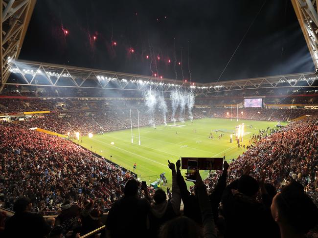 The crowd pictured at Suncorp Stadium during game two of State Of Origin, Brisbane 27th of June 2021.  (Image/Josh Woning)