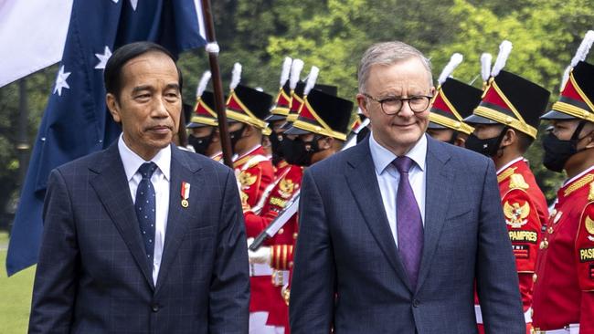 Anthony Albanese with Indonesian President Joko Widodo in Jakarta in June. Picture: Twitter