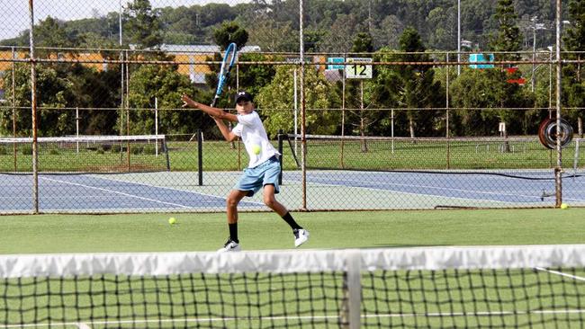 ACES HIGH: Keen sports player Benji De Milford, 12, is forgoing the national karate titles to travel to Sydney for a tennis championship. Picture: Alison Paterson