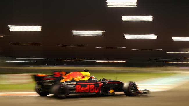 Daniel Ricciardo of Australia driving during qualifying for the Abu Dhabi Grand Prix.