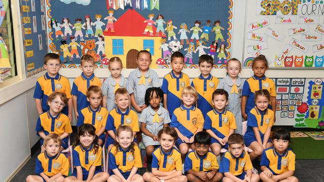 OONOONBA STATE SCHOOL. Prep P Rowena Petersen. Picture: Shae Beplate. Oonoonba State School Prep P Teacher: Mrs Rowena Petersen Teacher Aide: Mrs Justine Simpson Back: Carter Hoffensetz, Bray, Oakley, Harlow, Zach Ritchie, Ryder Corrigan, Lillian Cao, Ky’Lee Huen. Middle: Billy Lonie, Jack West, Harrison Clacey, Winnie Uwase, Ava Akee, Mason Cahill, Havannah De Jong. Front: Laurence Morato, Aaliyah, Indie Kelly, Derek Csukardy, Yetin, Johnathan Close, Tina Xiong.