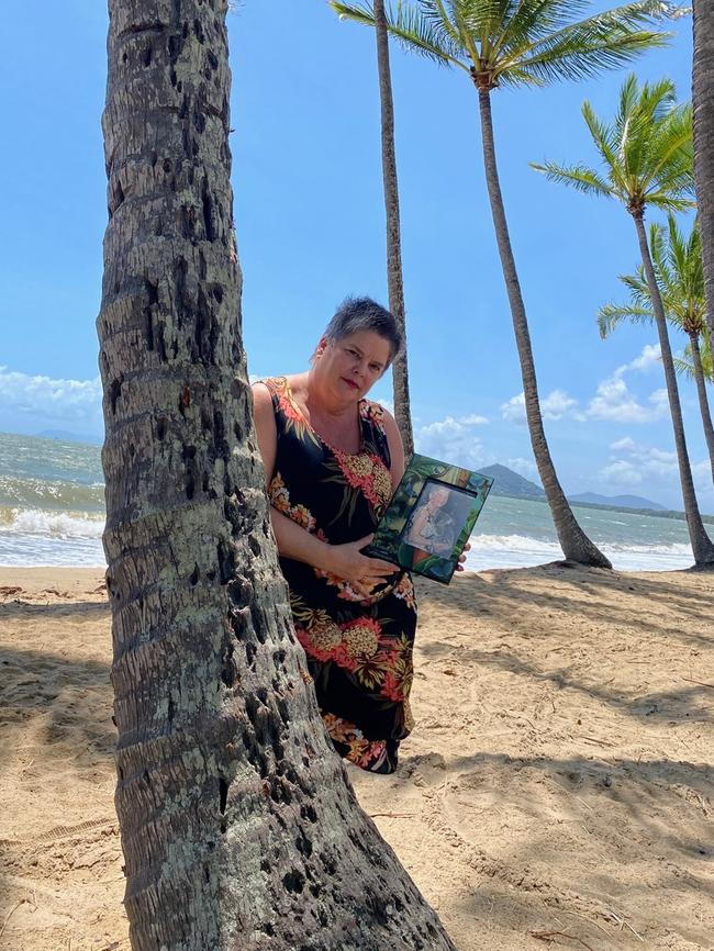 Sandy Davies and family spread her mothers ashes via a fireworks display in Palm Cove Far North Queensland. Picture: Sandy Davies.