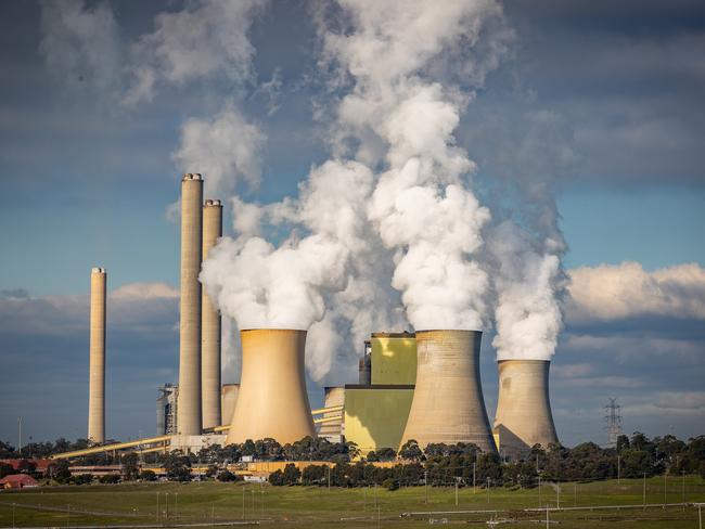 The Coalition will pledge to build seven nuclear power plants across Australia. Multiple Coalition MPs said the proposed former coal-fired power station sites for the reactors included Loy Yang in Victoria. Picture: Jake Nowakowski