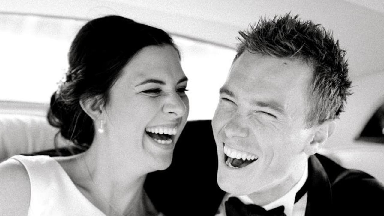 Rohan Dennis and Melissa Hoskins from their social media accounts . Wedding