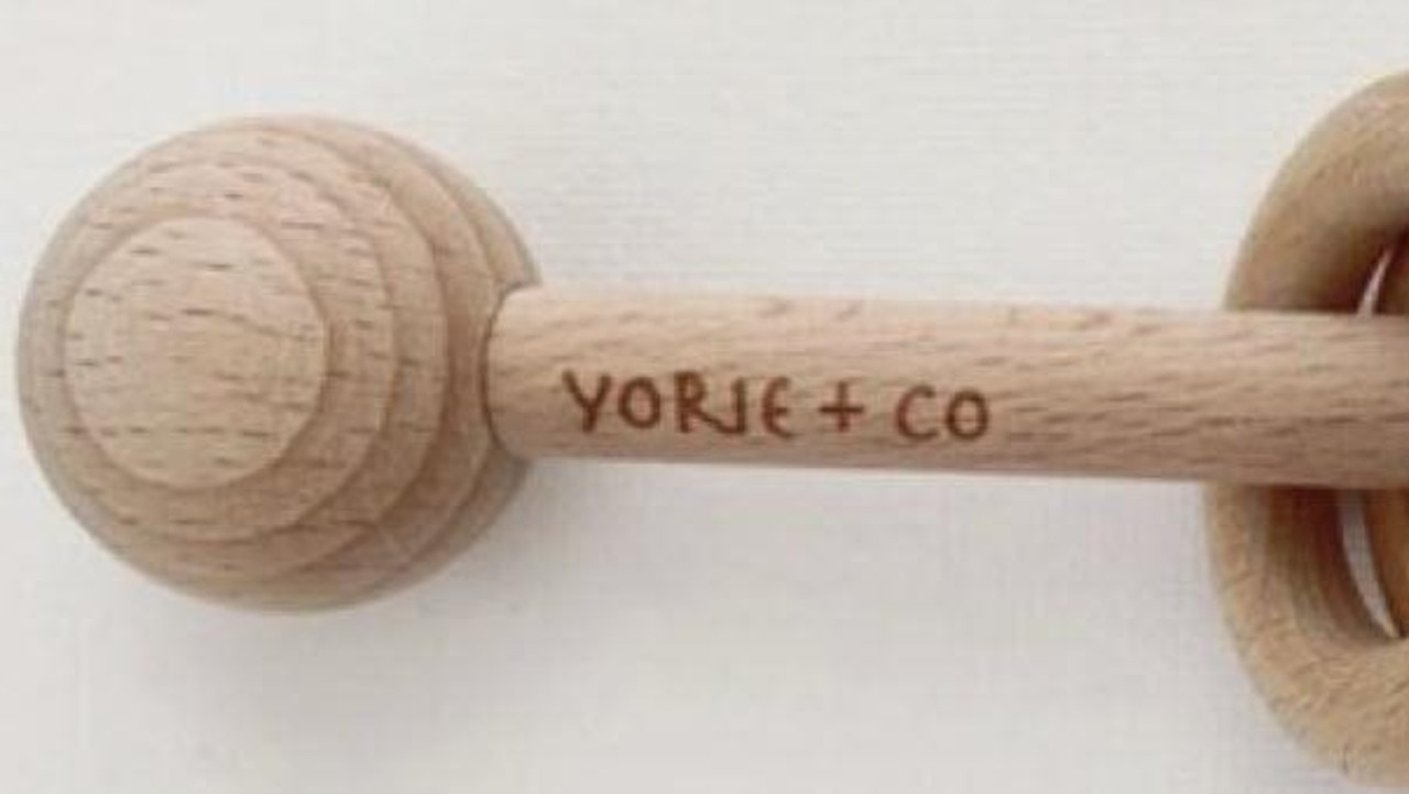 The Yorie &amp; Co baby rattle is being recalled because it doesn't meet minimum dimension requirements to avoid choking.