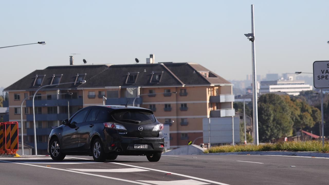 What it looks like when a motorist gets confused by the new road layout. Picture: John Grainger