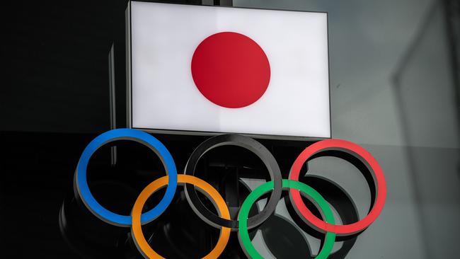 The Olympic Rings in Tokyo, Japan.