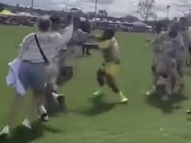 A video of an alleged brawl at the Koori Knockout posted on Facebook