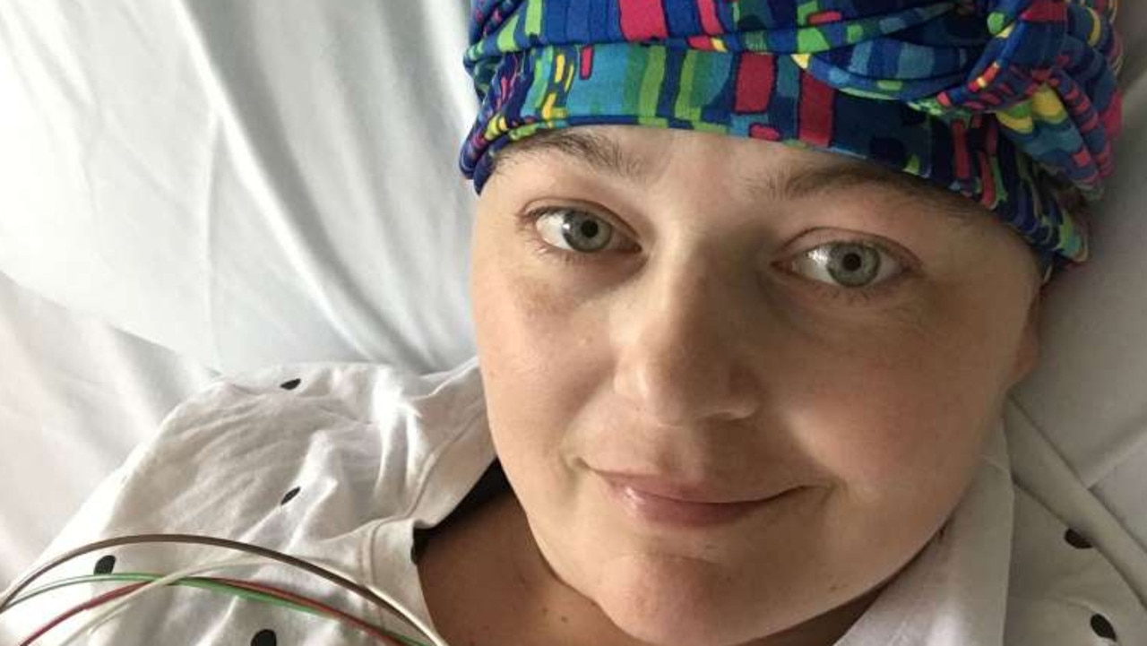 Tracey Wilson during her chemotherapy. Picture: Supplied.