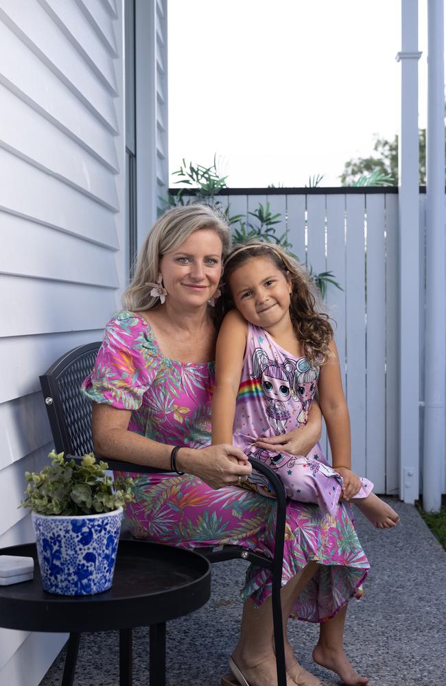 Ava and mum Amanda at home. Picture: David Kelly