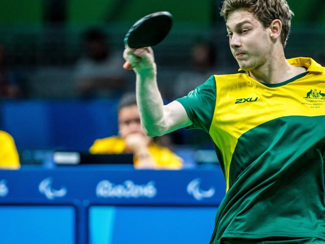 Paralympic able tennis player Samuel Von Einem in action at the Rio Paralympics. Picture: Paralympics Australia