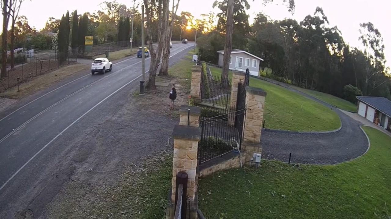 CCTV footage from outside a home shows the last moments before he vanished. Picture: NSW Police