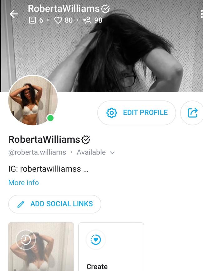 Roberta Williams has joined OnlyFans – and she’s verified.