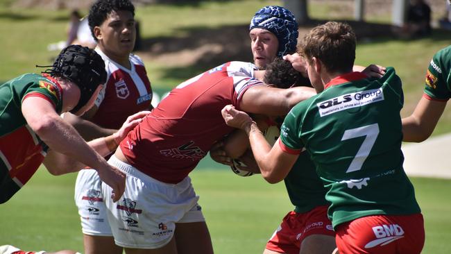 Meninga Cup semi-final action between the Redcliffe Dolphins and Wynnum-Manly Seagulls. Saturday April 15, 2023.