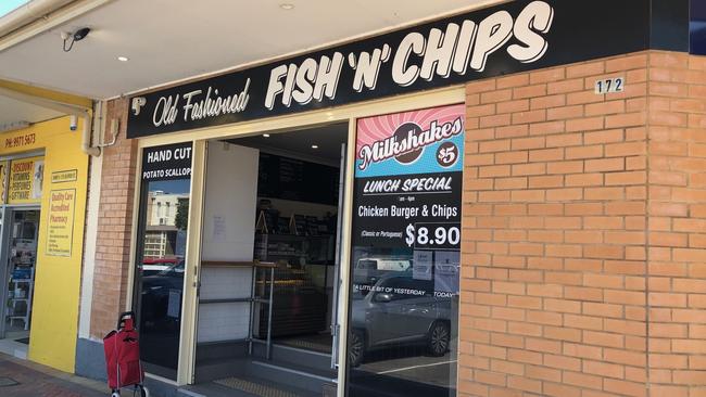 Old Fashioned Fish 'N' Chips at Narraweena, has been popular with locals, and others across the northern beaches, for more than 20 years. Picture: Jim O'Rourke