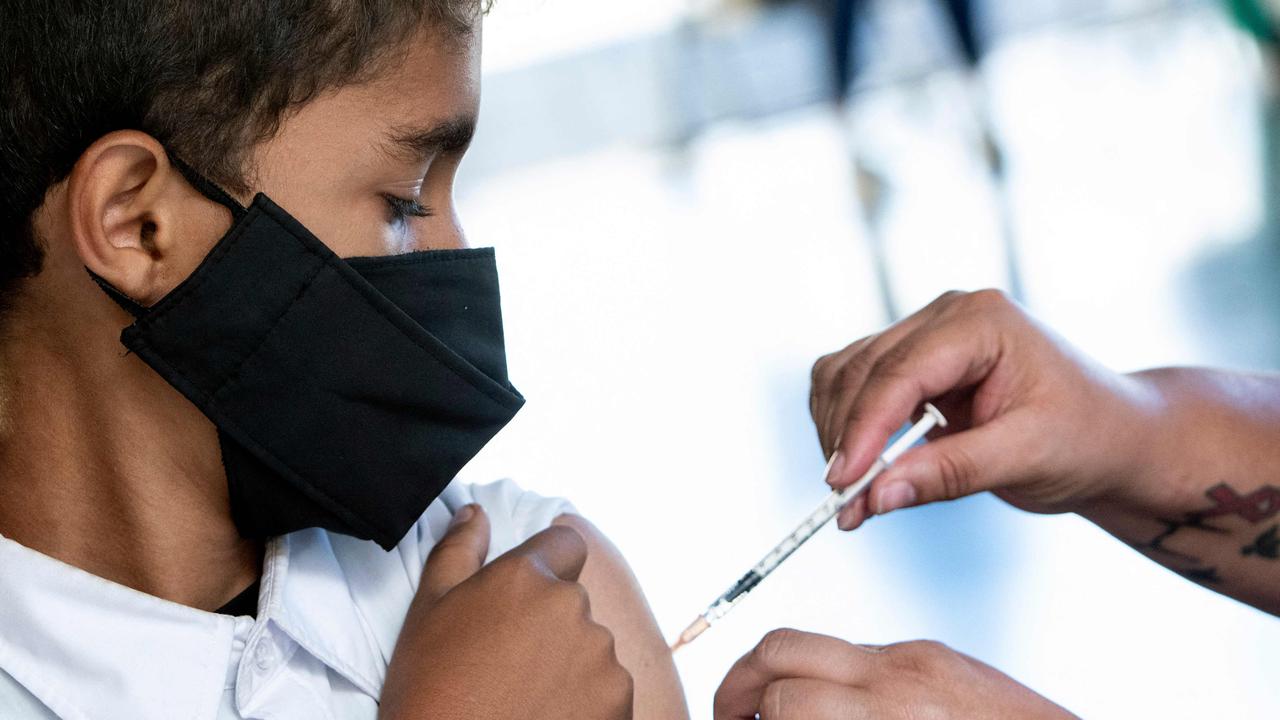 Kids over five in Costa Rica can be vaccinated without their parents’ consent. Picture: Ezequiel Becerra/AFP