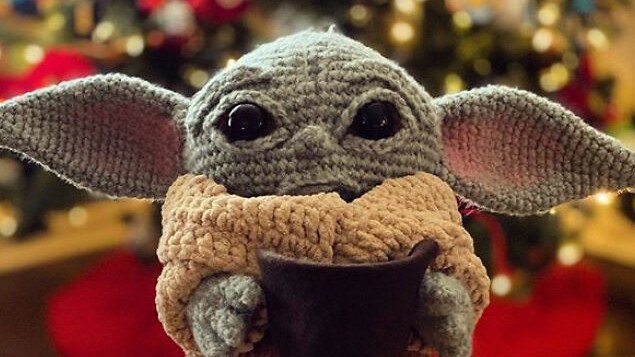 A crocheted Baby Yoda. Picture: Allison Hoffman