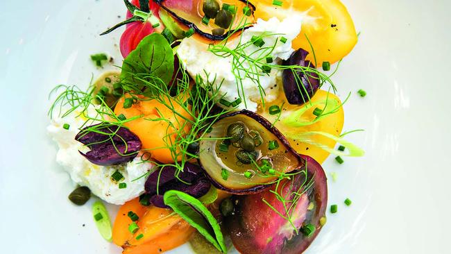 Clementine’s entree tomato salad. Picture: Sean Davey