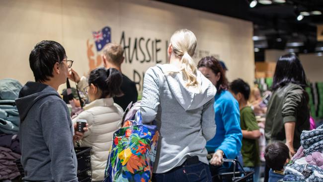 Crowds are predicted to last until stock runs out. Picture: NewsWire / Monique Harmer
