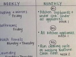 Mum’s insane annual cleaning schedule 