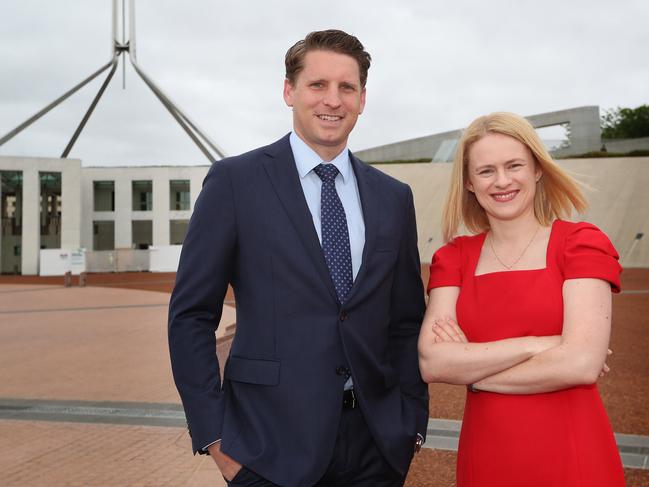 Amanda Stoker, right, with Andrew Hastie. Picture: Kym Smith