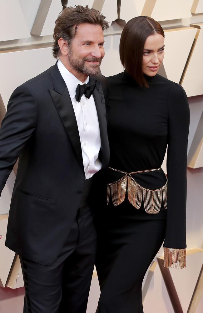 On or off? Oscar nominee Bradley Cooper and Irina Shayk at the Academy Awards on Monday — the couple share a daughter, Lea. Picture: Getty Images