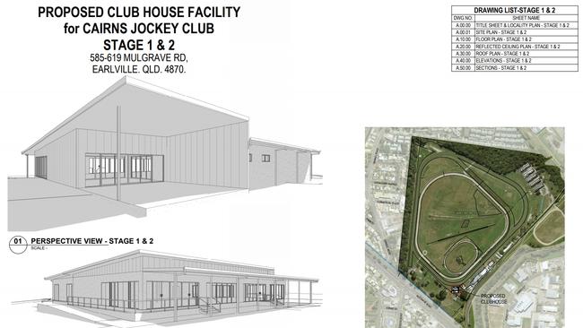 The Cairns Jockey Club has lodged plans to build a new clubhouse at Cannon Park Raceway. PICTURE: SUPPLIED