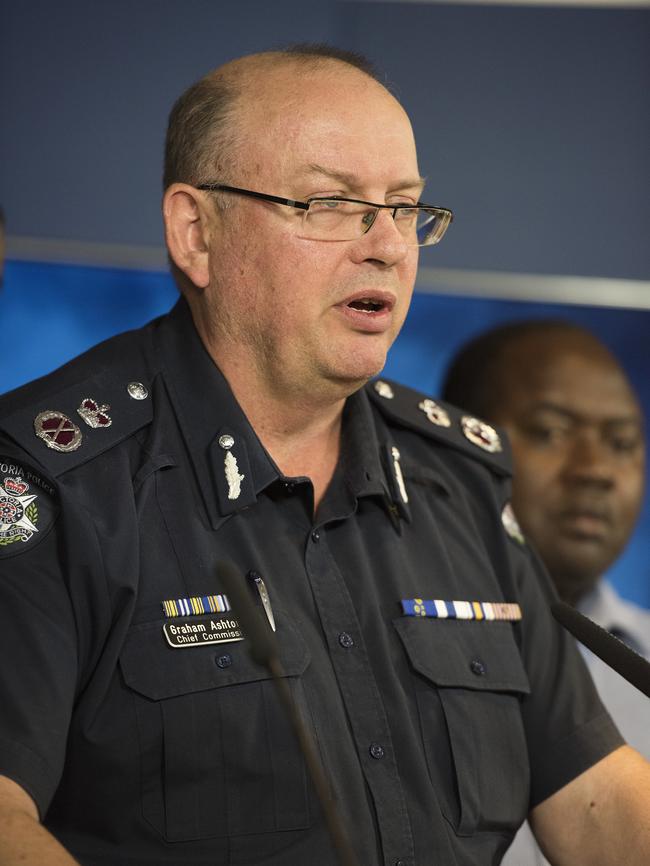 Victorian Chief Police Commissioner Graham Ashton. Picture: Ellen Smith.