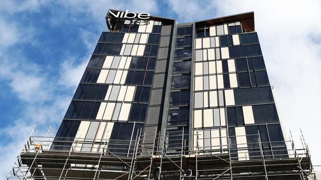 New Vibe Hotel in Hobart is aiming to be completed by November 2020. Picture: NIKKI DAVIS-JONES