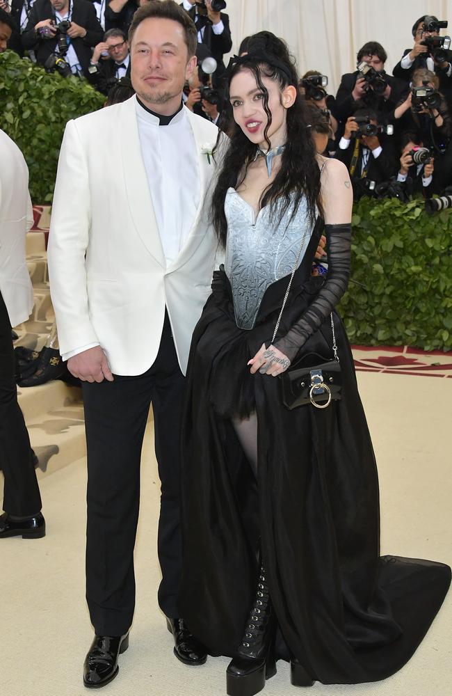 Elon Musk and Grimes attend at Met Gala together. Picture: Getty
