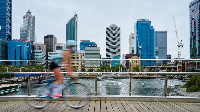 Perth went into a hard lockdown when a COVID case was discovered at hotel quarantine. Picture: Stefan Gosatti/Getty