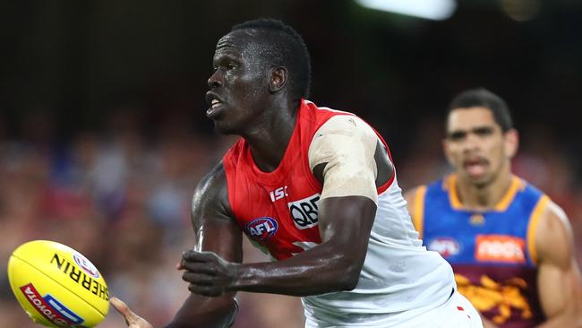 Aliir Aliir says Sydney can’t expect its veterans to turn around the season on their own. Picture: Chris Hyde/Getty Images.