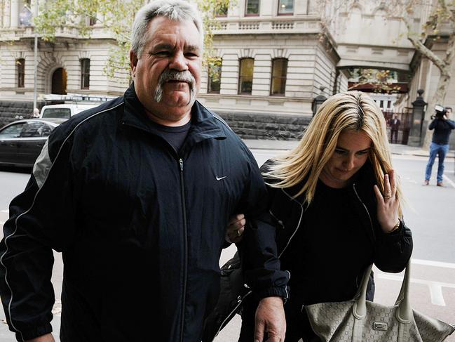 Peter “Skitzo” Hewat leaves the Melbourne Supreme Court in 2014. Picture: Ellen Smith