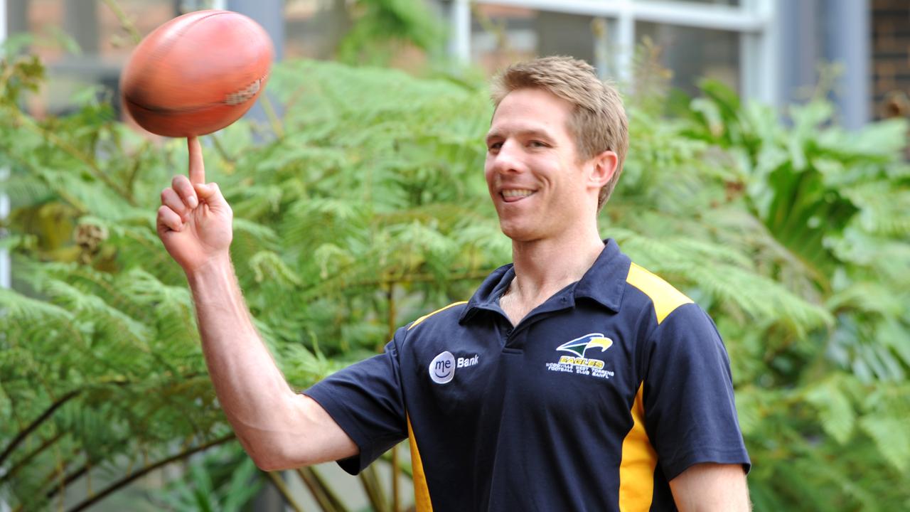 Ben Grieger during his SANFL days at Woodville-West Torrens.