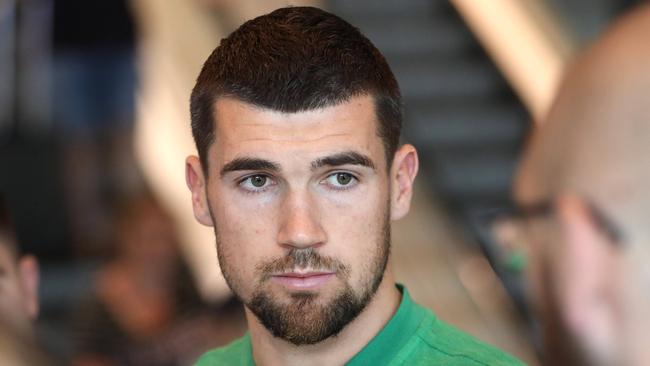 Socceroos Mat Ryan speaks to media at Sydney airport, 18th November 2018. Picture by Damian Shaw