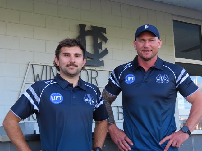 Launceston captain Brodie Palfreyman and coach Mitch Thorp. Picture: Jon Tuxworth