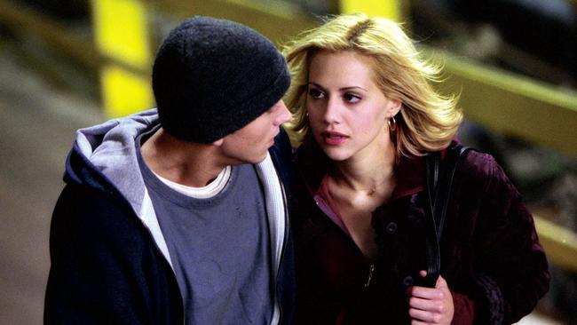 Undated. Eminem and Brittany Murphy in scene from film '8 Mile'. Eight Mile.