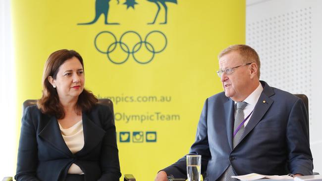 Annastacia Palaszczuk and John Coates meeting to discuss Brisbane’s potential Olympic bid.