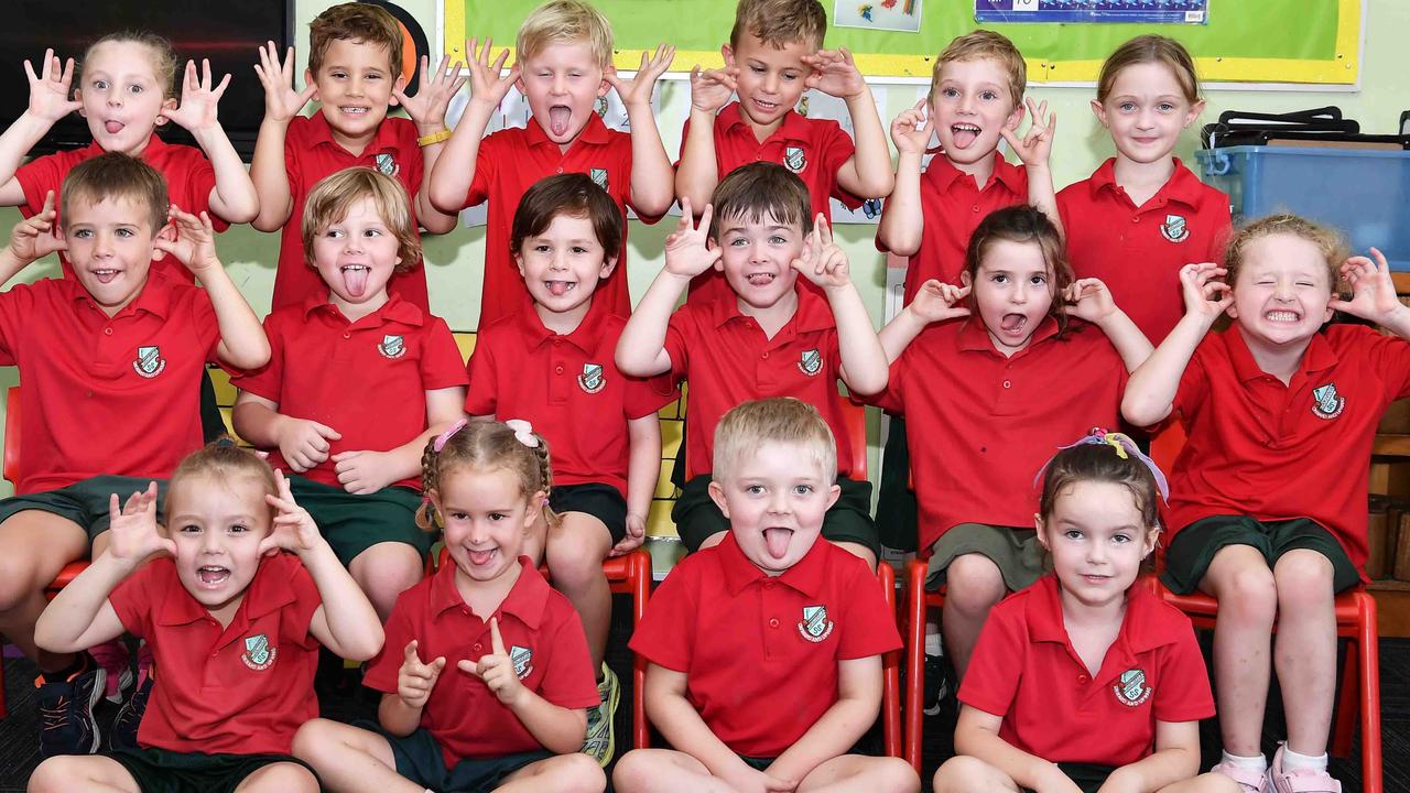 My First Year: Woongarra State School Prep C, (back) Axel, Remi, Brydee, Jamison, Reef, Iveigh-Lee. (middle) Owen, Elliot, Levi, David, Poppy, Harrison. (front) Nate, Destiny, Levi, Kai, Jordan. Picture: Patrick Woods.