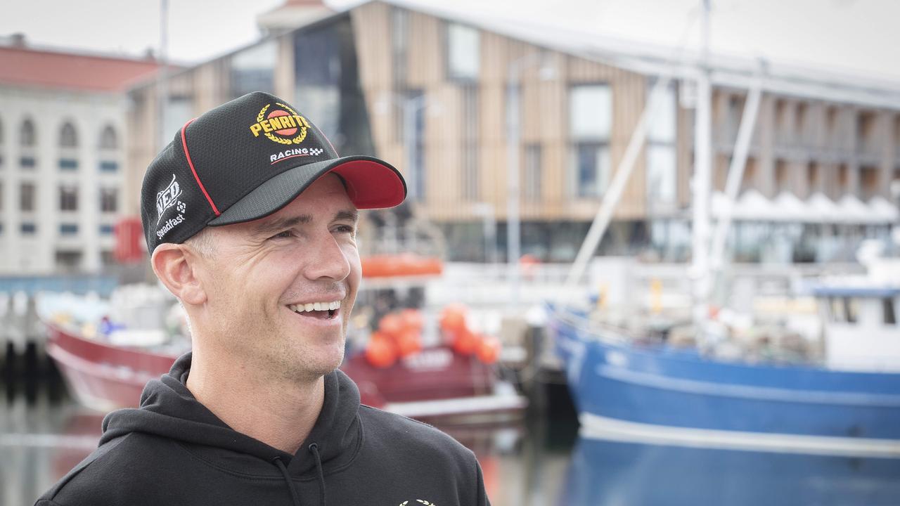 Penrite Racing team driver Lee Holdsworth in Hobart ahead of the Tasmania Supersprint at Symmons Plains Raceway. Picture: Chris Kidd