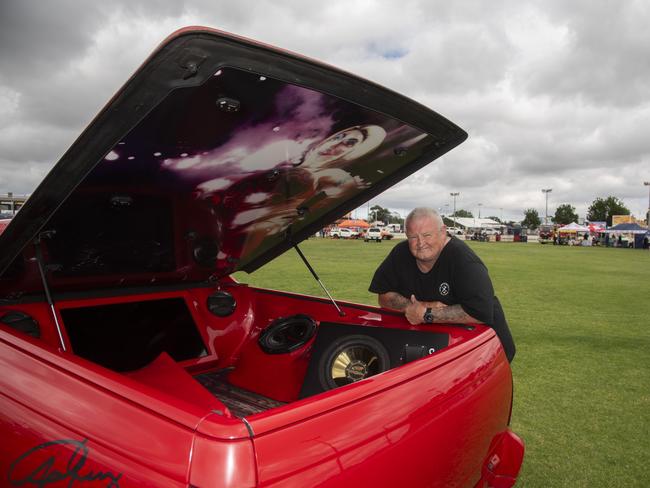 Rob Humphrey and his AC/DC themed VU Ute Mildura Show 2024. Picture: Noel Fisher