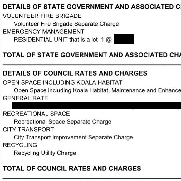 Residents are still paying hundreds in council rates. Picture: Supplied