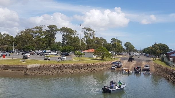 Looking across to the Weinam Creek boat ramp which is on the same side as the ferry terminal but on the opposite side to the new Moore’s Rd carpark.