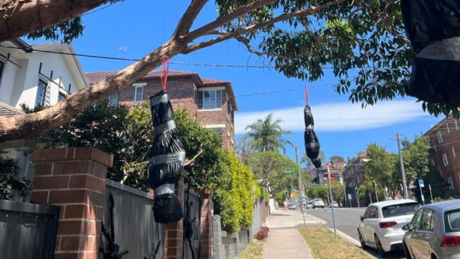 Her neighbour's creepy display. Image: Supplied