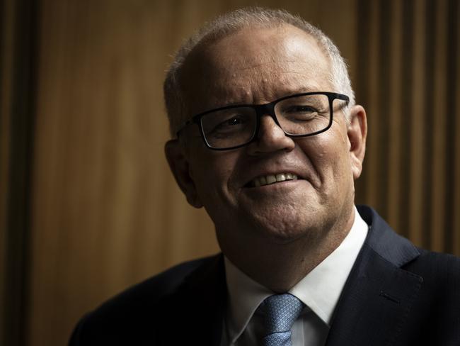 Scott Morrison during the event promoting his new book Plans for Your Good: A Prime Minister’s Testimony of God’s Faithfulness at the Australian Embassy in Washington, D.C. Picture: Samuel Corum