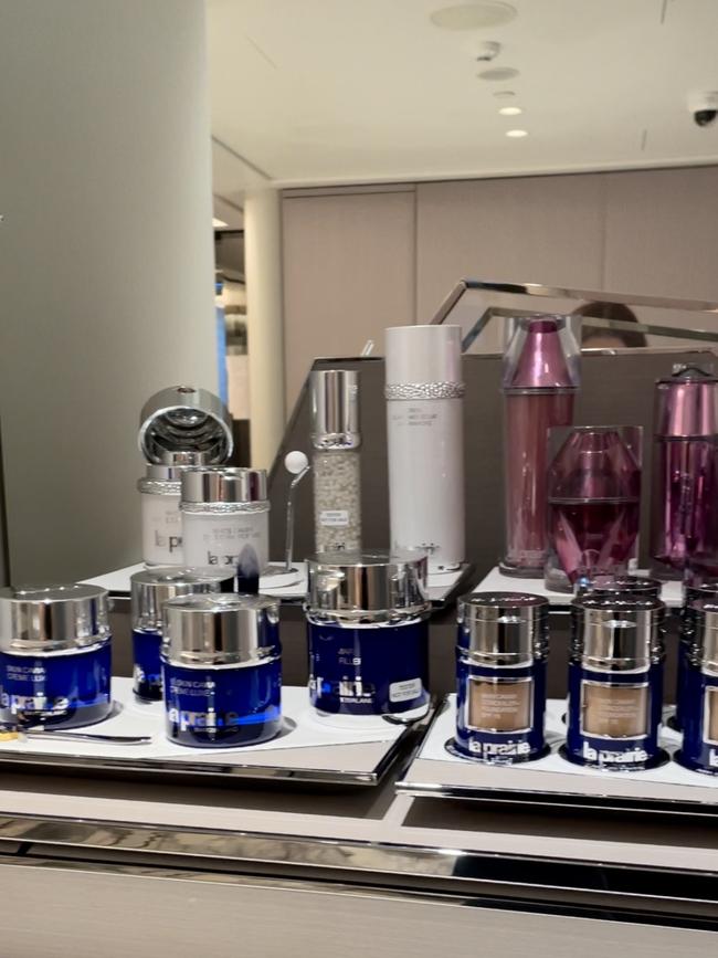 The spa uses dermatologist approved La Prairie products. Picture: news.com.au