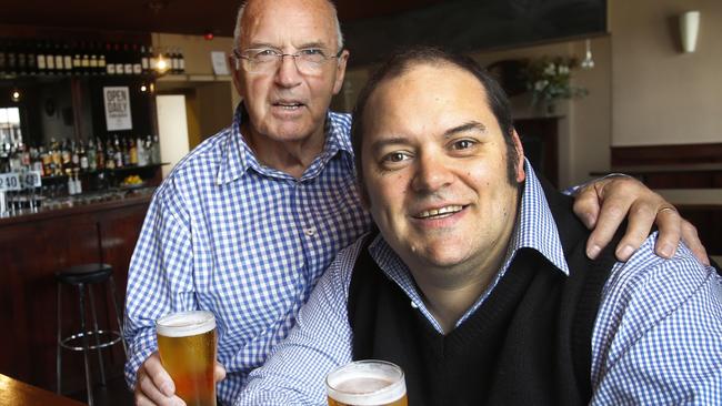 Justin Devine (son of John) has just taken over as licensee of the Maypole pub having been out of the game for a decade. Represents a return to pubs for the Devine family. picture of john left,