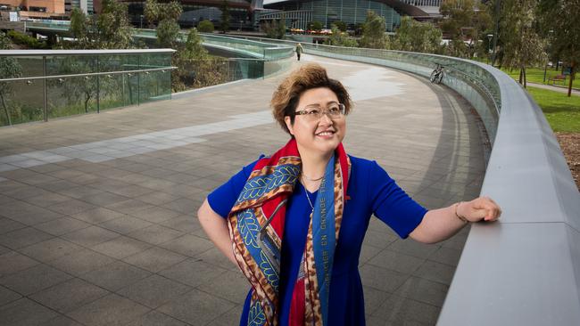 Chinese businesswoman Sally Zou gave Norwood Payneham and St Peters councillor Sue Whittington a $300 scarf, according to the council’s gifts and benefits register. Picture: Jo-Anna Robinson